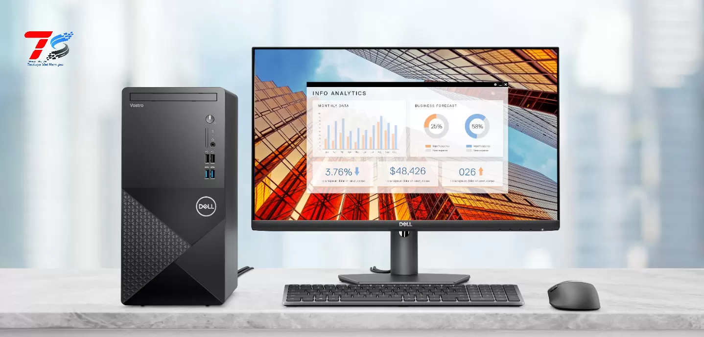 Máy tính để bàn Dell Vostro 3020T - 42VT3020MT0007 - i7-13700/8G/SSD512/W11SL/1Y